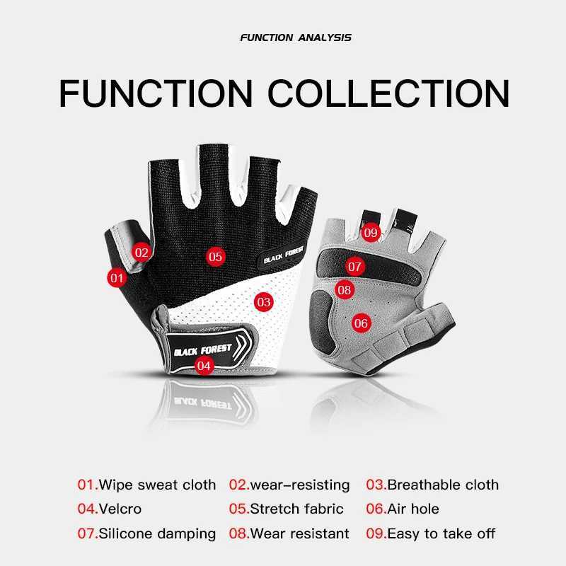 Shockproof GEL Pad Cycling Gloves Half Finger Sport Resistance Men Women Summer Gym Fitness MTB Bike Gloves J250922