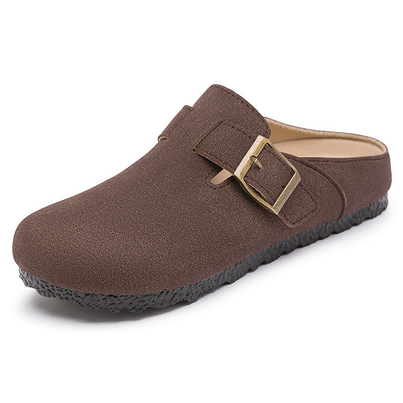 Ladies Retro Baotou 2025 Autumn New Style Arrival Versatile Fashion Slippers Size 35-41 fashion Hot Sale Sandy Chocolate Color