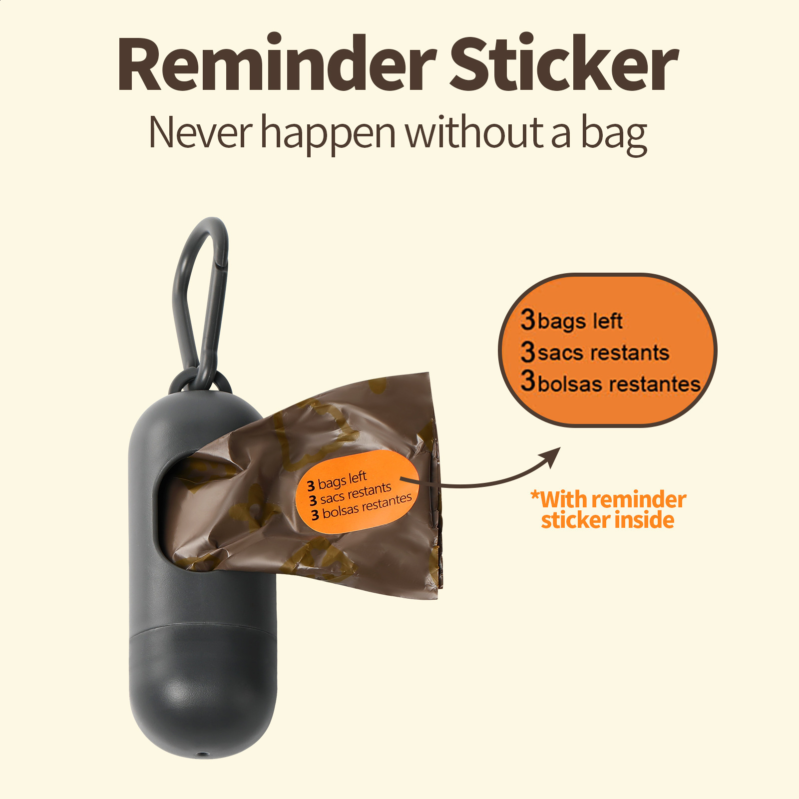 Free shipping Waste Bags with Reminder Stickers Scented and Thickened Portable 250922