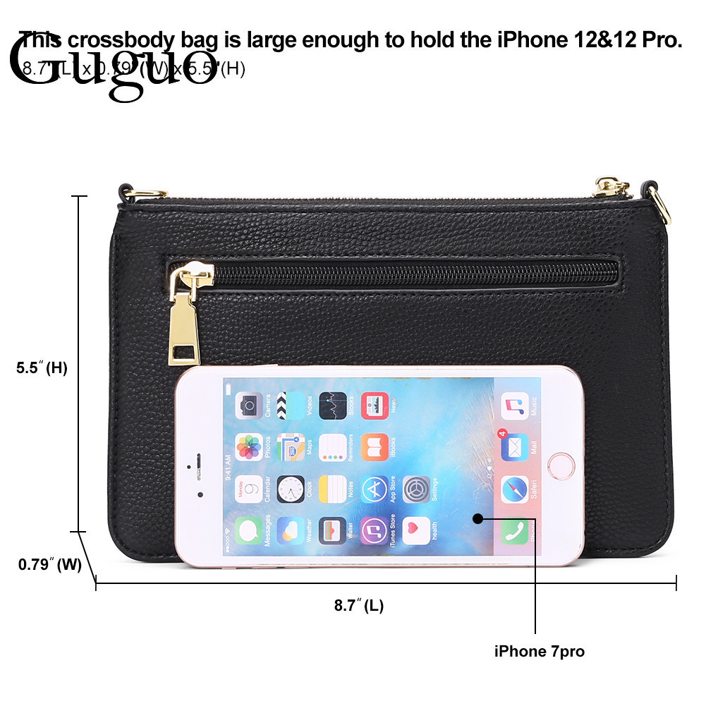 Guguo Designer Bag Women's Clutch Bag 2025 New Simple Casual Single Shoulder Luxury Bag Crossbody Bag PU Phone Bag In Stock One Piece Dropshippin