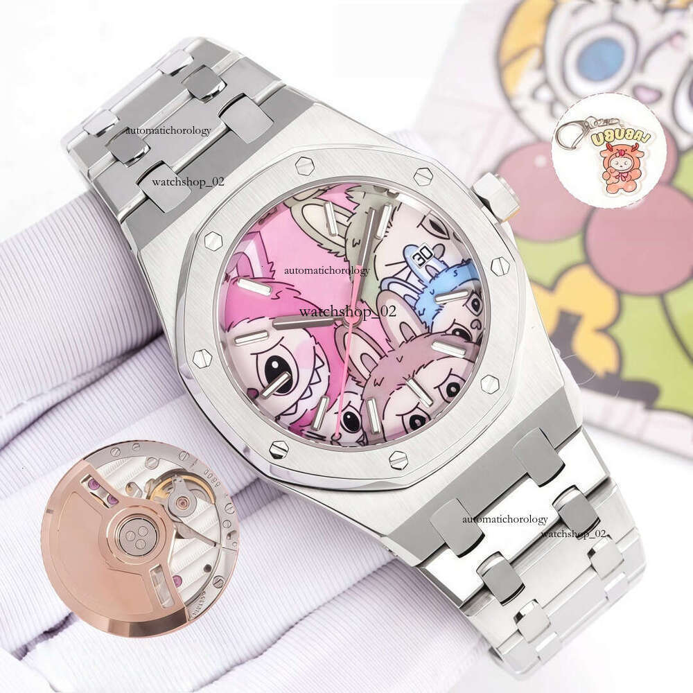 OMF Watches 34mm Blaken Selfwinding A5800 Automatic Womens Watch Dia Bezel Labubu Dial Steel Bracelet Ladys Wristwatches High Quality 75351ST xc6