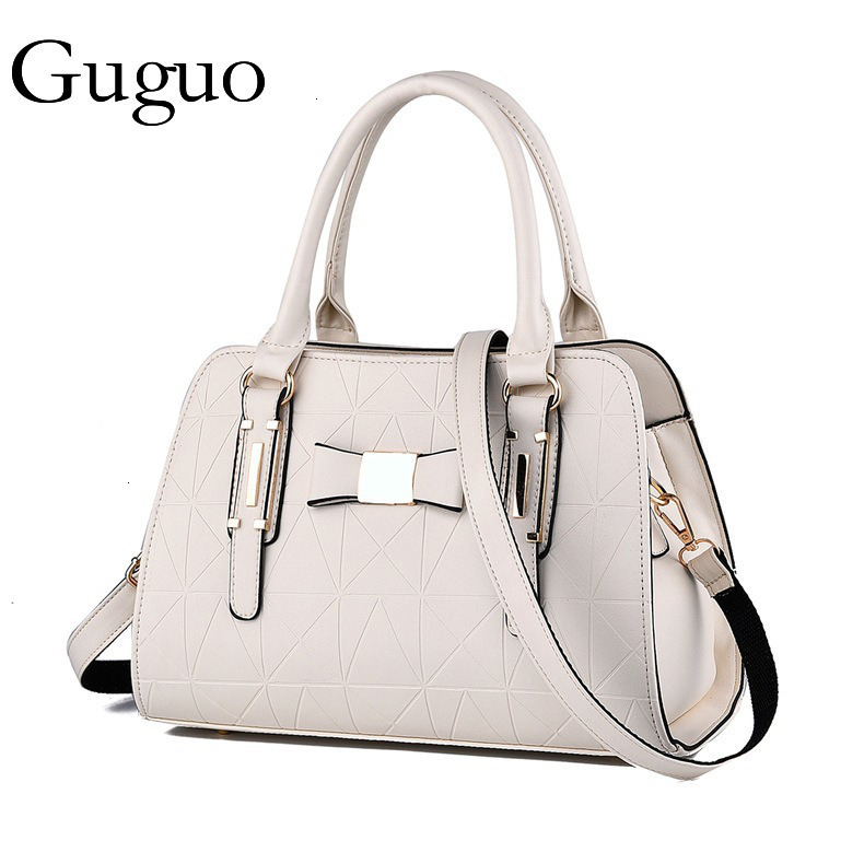 Guguo Designer Bag Bowknot Women's Bag 2025 New European And American Fashion Embossed Handbag Large Capacity Luxury Bag Shoulder Bag For Export