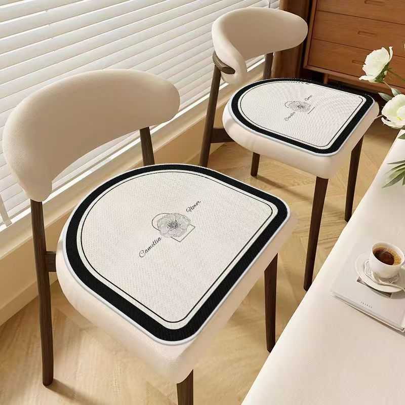 French Style Ice Silk Seat Cushion Summer Cool Breathable Chair Cushion Home Dining Chair Office Cushion Student Ice Feel Butt Cushion C250922
