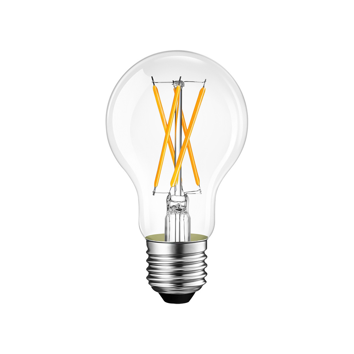 Energy-Efficient A19 E26 LED Glass Lamp 6 Watts Equaling 60-Watt Brightness & Adjustable Color Temperature, Pack of Four for Home Illumination-HCP311