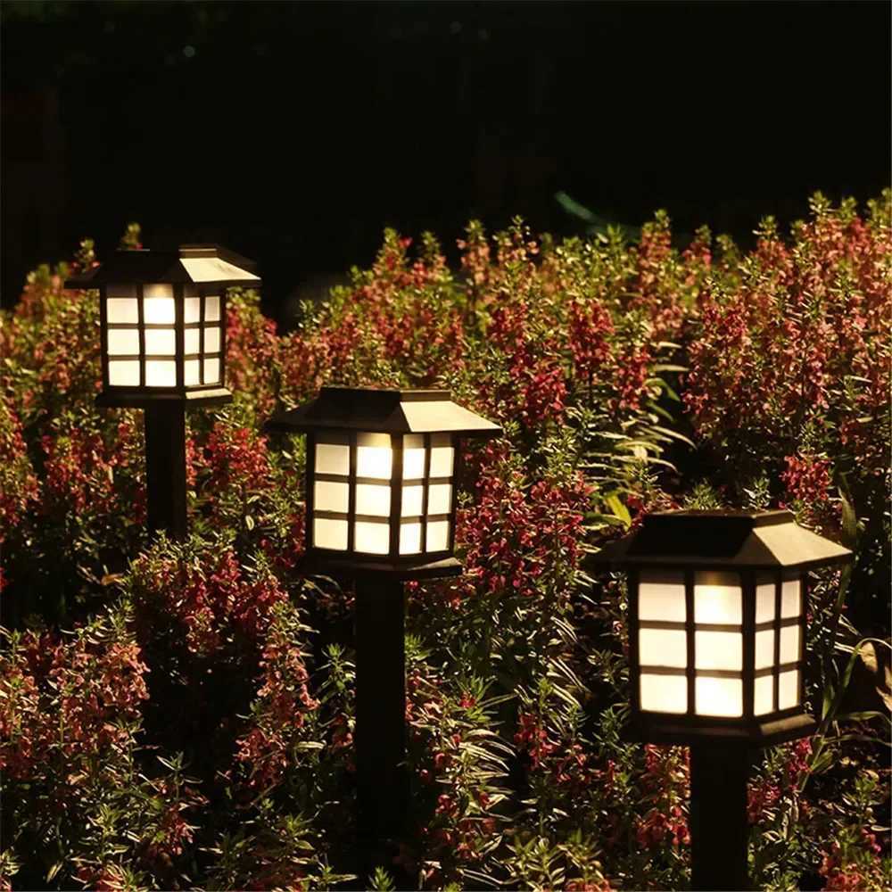 2Pcs Solar LED Pathway Lights Outdoor Walkway Garden Decor Street Lamp for Landscape Yard Patio Driveway Wedding Decor C250922