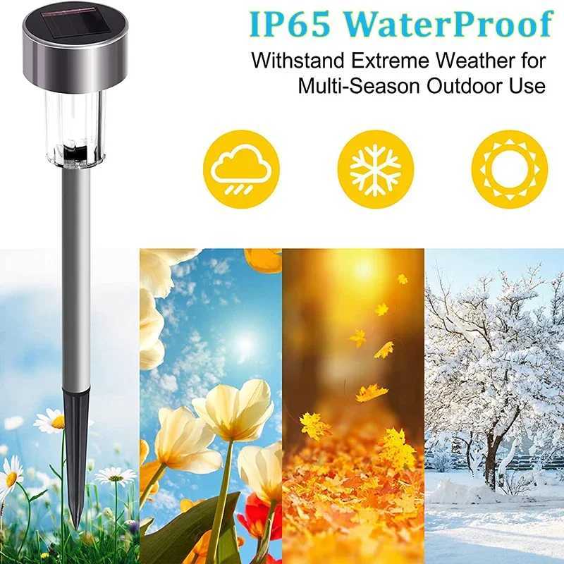 Solar Outdoor Lights Garden Lamp Solar Powered Waterproof Landscape Path Outdoor for Yard Backyard Lawn Patio Decorative C250922