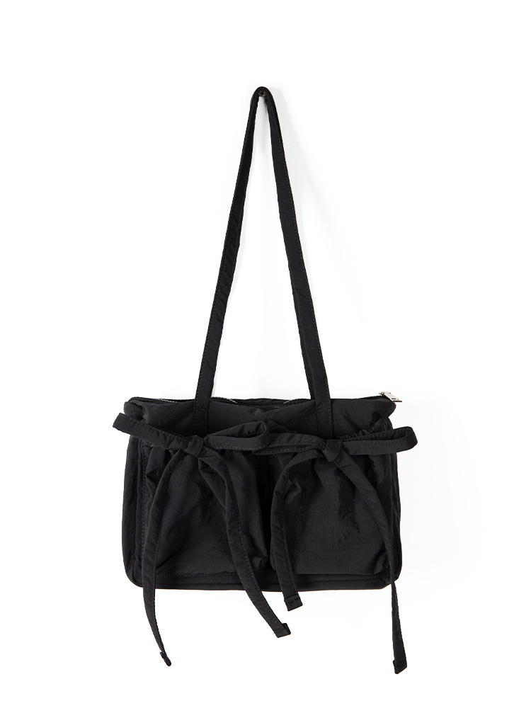 2025 Hot-Selling Summer New Korean Niche Lightweight Nylon Bowknot Shoulder Commuting Versatile Large-Capacity Tote Bag