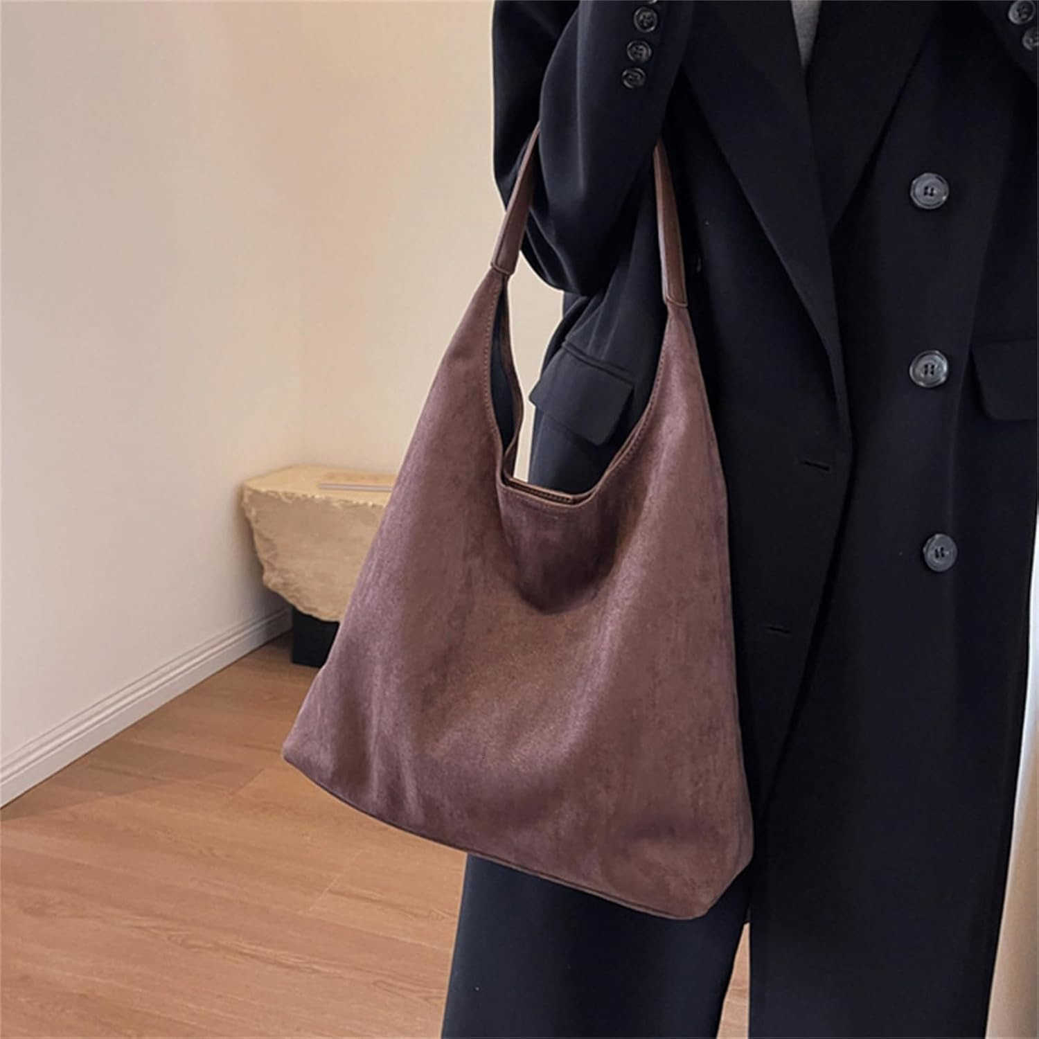 Fall Suede for Women Large Capacity Slouchy Suede Handbag for Office Shopping travel Holiday Gift Z250922