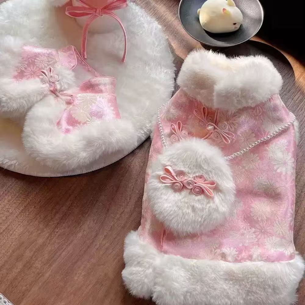 T1297 Dog and cat spring and autumn cute fleece vest jacket warm Maltese new