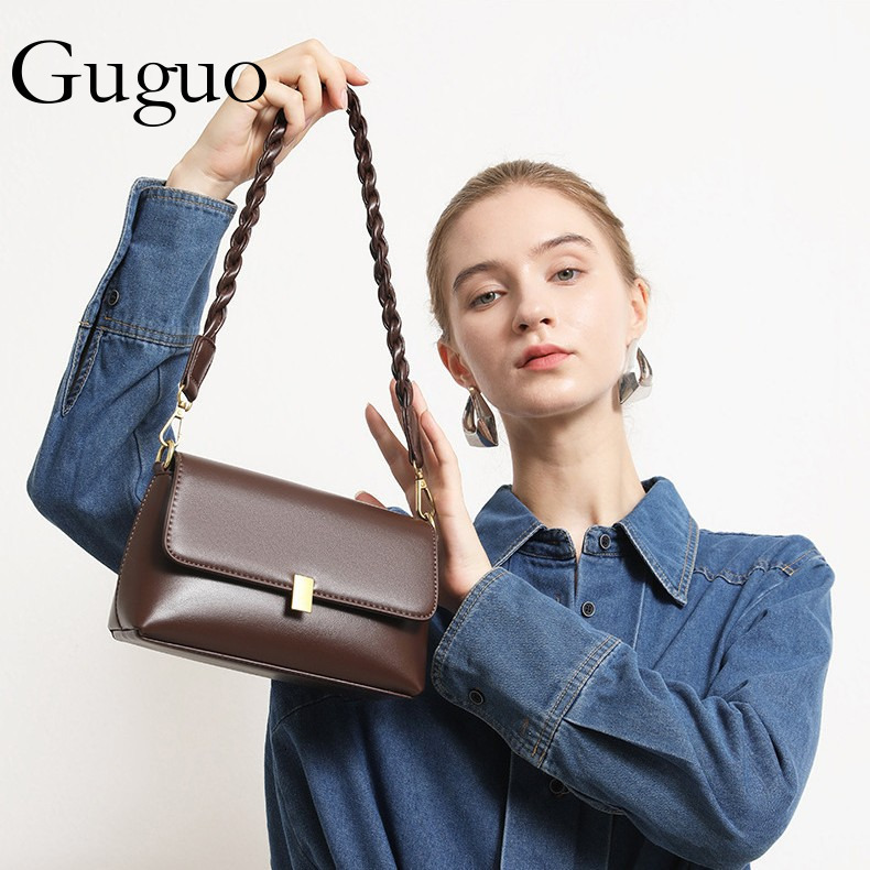 Guguo Designer Luxury Bag Bag Cross-border Foreign Trade Source Factory Retro Small Square Bag For Women 2025 New Simple Shoulder Bag Quality Versatil