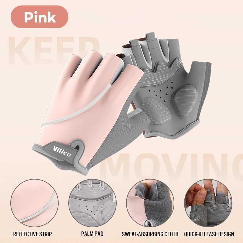 Cycling Bike Gloves Half Finger Shockproof Breathable MTB Mountain Bicycle Sports Gloves Men Women Cycling Short Gloves J250922