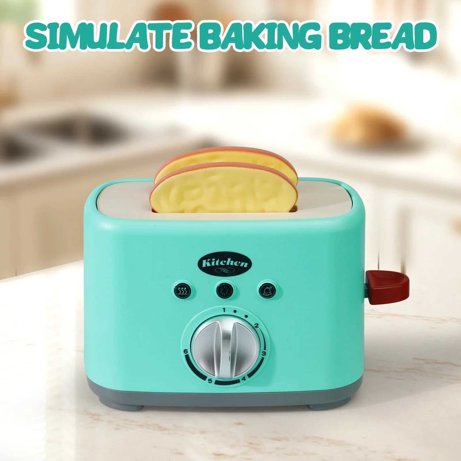 Wooden Toaster Kids Bread Machine Pretend Play Kitchen Toys Set Breakfast Gifts for Girls Boys HalloweenChristmas C250922