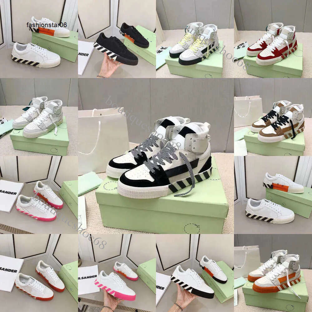 OW Low Canvas White Black Pink Blue Red Orange Dark Arrow Board Women Men Designer Casual Shoes High Top Vulcanized Sneakers