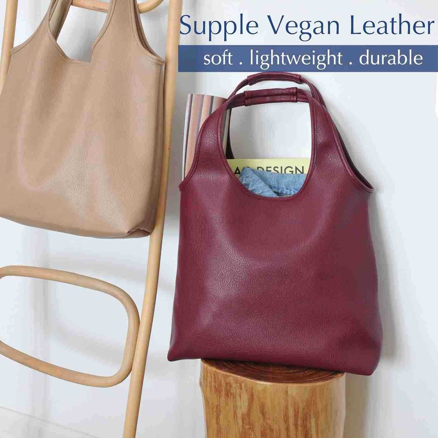 Womens Hobo Bag Soft Vegan Leather Tote Oversized Slouchy Handbag for ShoppingWeekenderWork Z250922