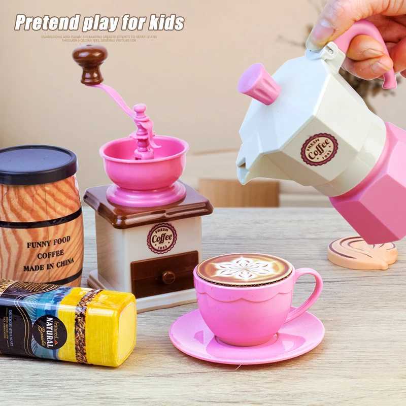 Children Toy Food Tea Set Model Girl Simulation Kitchen Coffee Cake Pretend Play Cutting For Kids Play House Birthday Gifts C250922