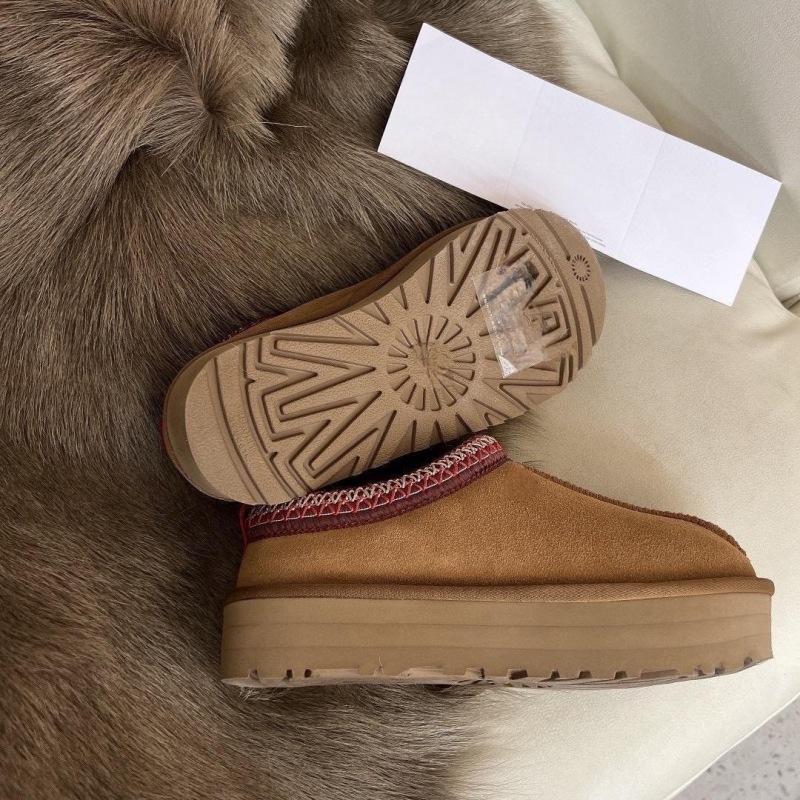 Free Shipping 2025 Women's Ethnic Bohemian Woven Platform Snow Boots Shearling Leather Wool Lined Non-Slip Winter Bootie Slippers