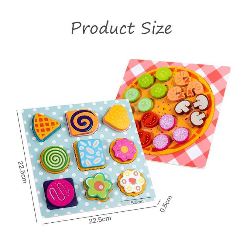 Children Simulation Food Kitchen Toy Pizza Cookies Pretend Play Jigsaw Puzzle Game Educational Learning Toys For Kids Girls Gift C250922