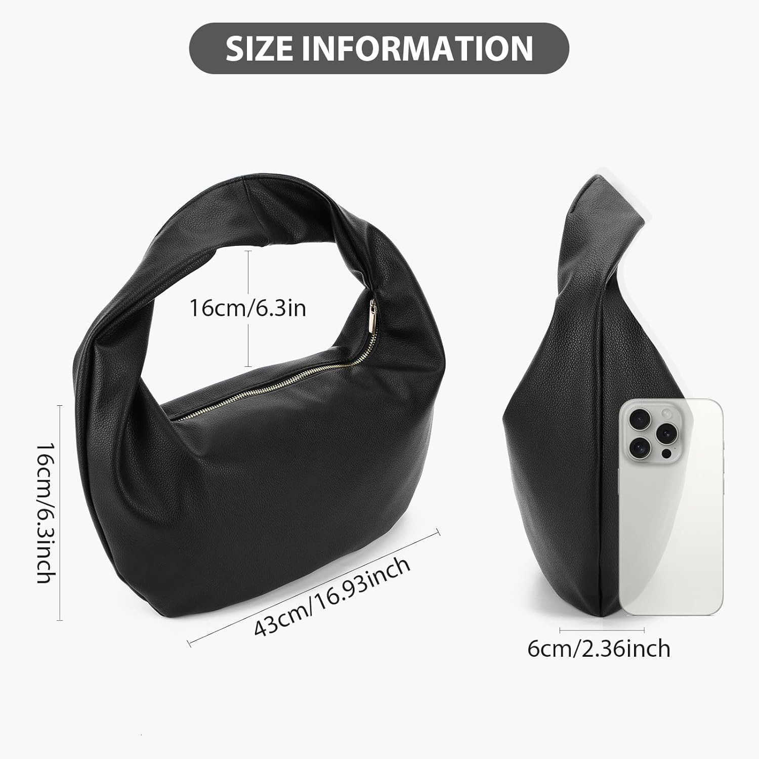 Women Slouchy Small Tote Bag Soft Leather Handbag Black Shoulder Bag Burgundy Red Purse Z250922