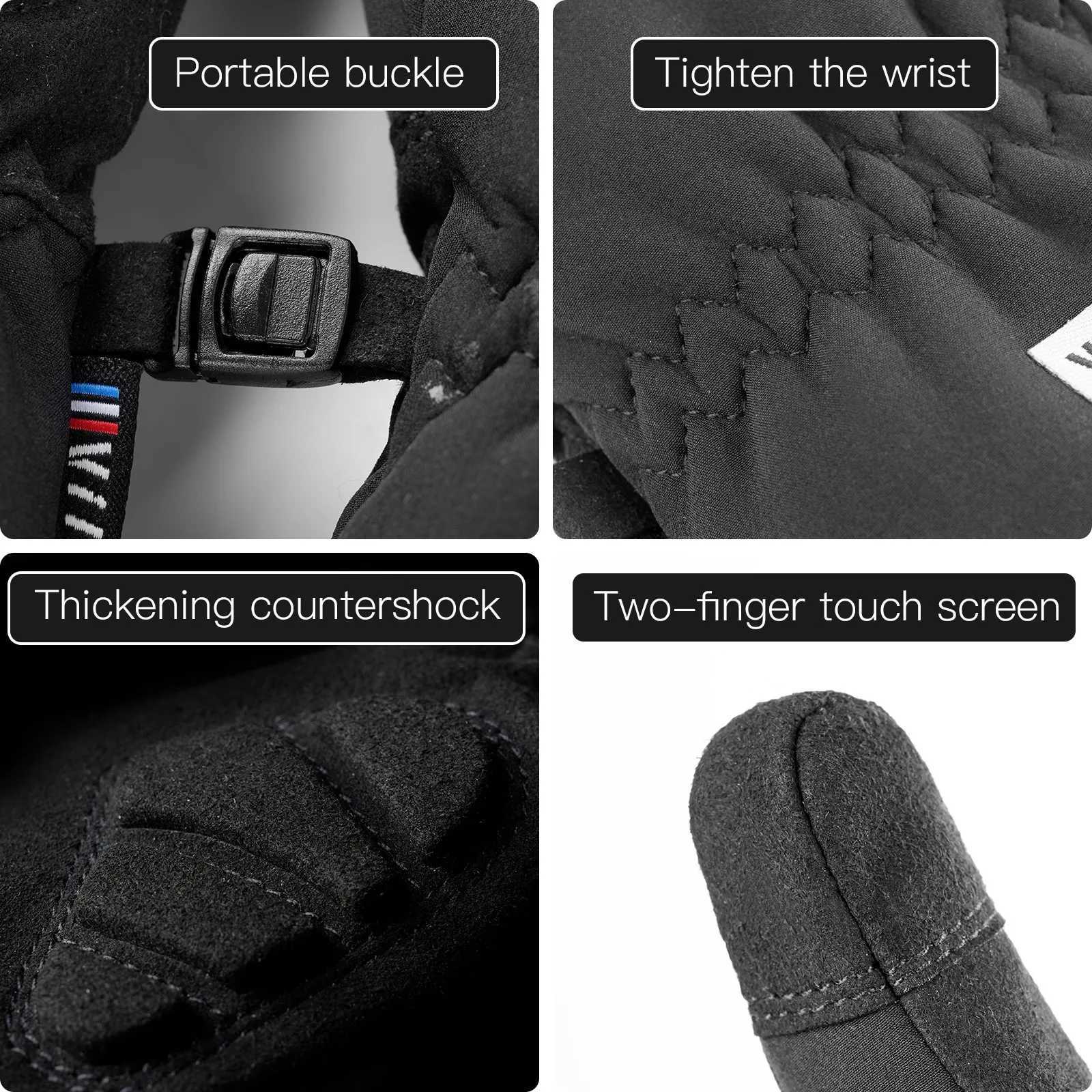 Motorcycle Handlebar Cover Winter Bike Windshield Cycling Gloves Windproof Warm Handle Thickened Gloves J250922