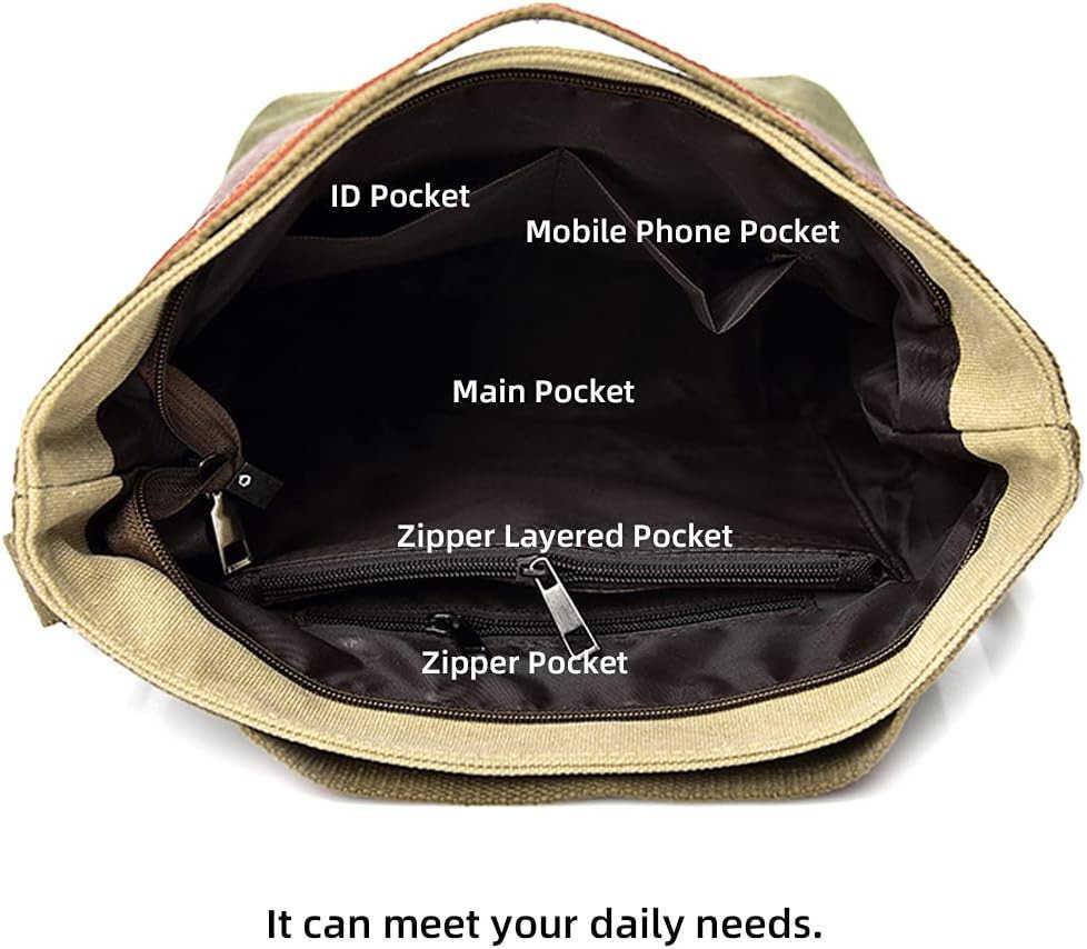 Hobo Tote for Women Top Handle Shoulder Crossbody Bag Multi Color Canvas Large Capacity Casual Purse Z250922