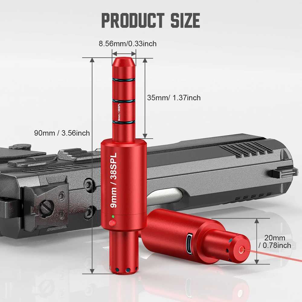 9MM 38SPL multifunctional magnetic red green light trainer dualpurpose for training and calibration X250922