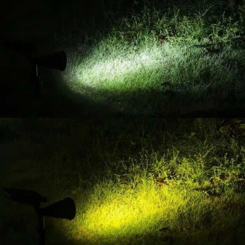 9 LED Solar Lamps Spotlights Outdoor Garden Backyard Waterproof Brightness Adjustable Spot Lights Driveway Lawn Decor Lighting C250922