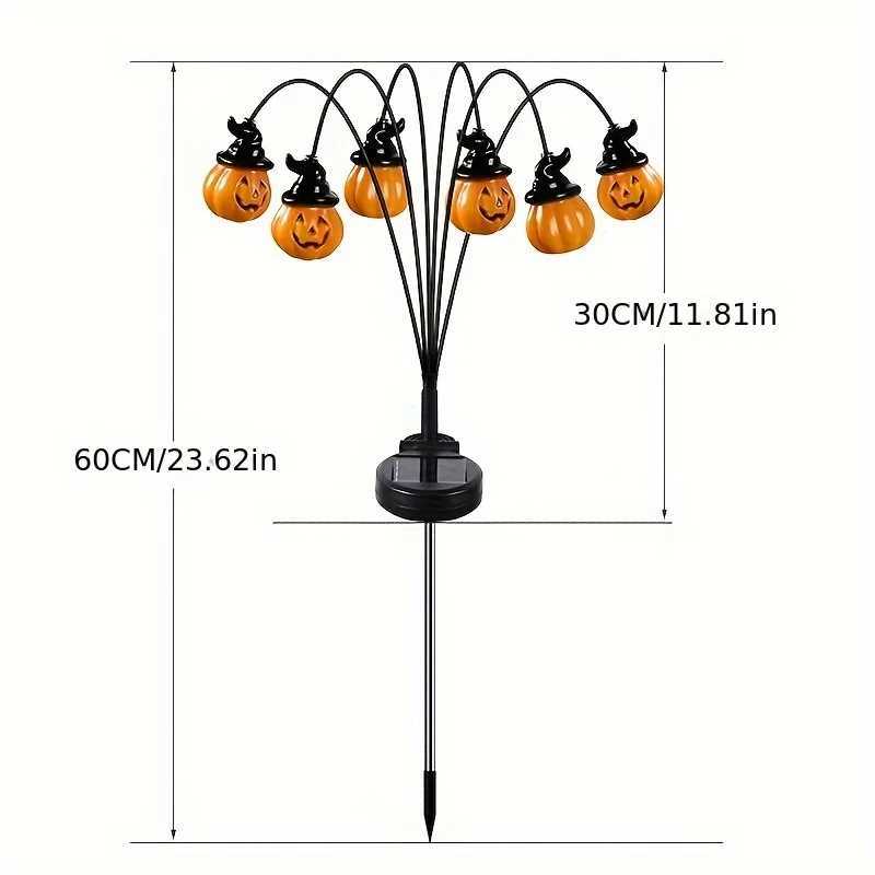 4PCS 24LED Solar Halloween Pumpkin Lantern Solar Decorative Light Suitable for Halloween Lawn and Courtyard Road Decoration C250922