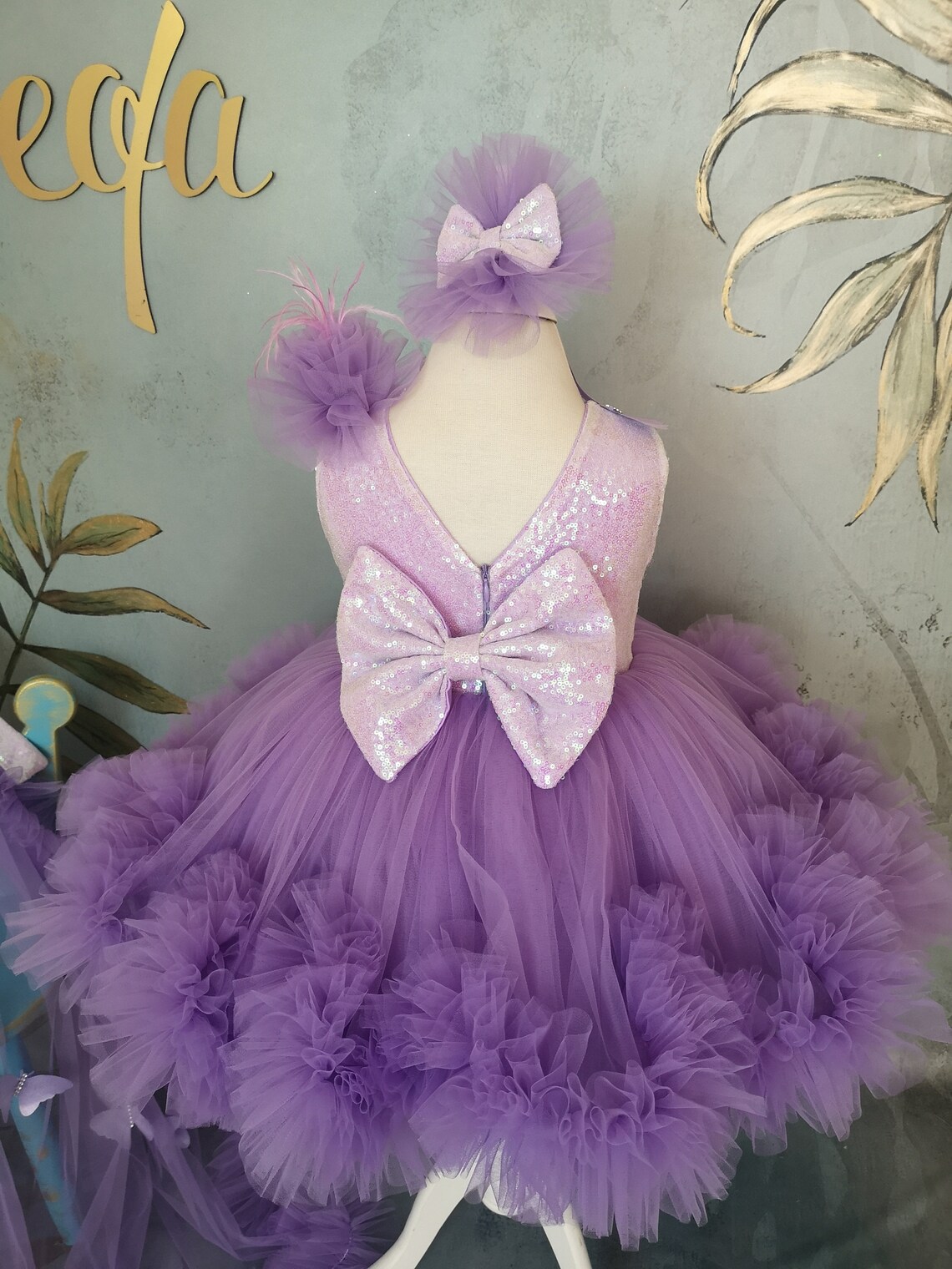Puffy Girl Dress Pink Baby Dress with Train Flower Girl Dress Bow Cute Kids Child Birthday Dresses Frist Communion Z250716