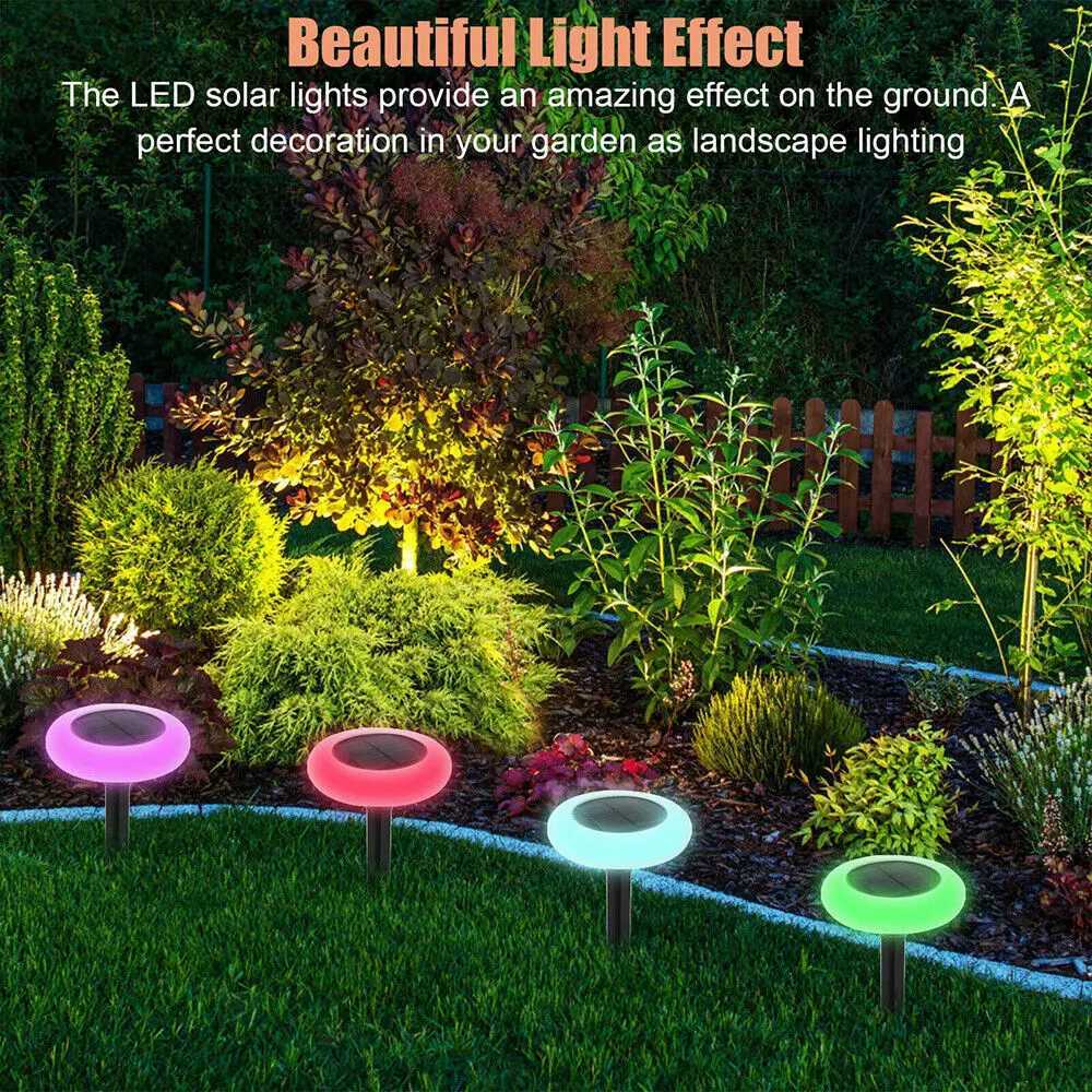 2Pack Solar LED Light Outdoor Lawn Lamp Yard Lanscape Color Changing C250922