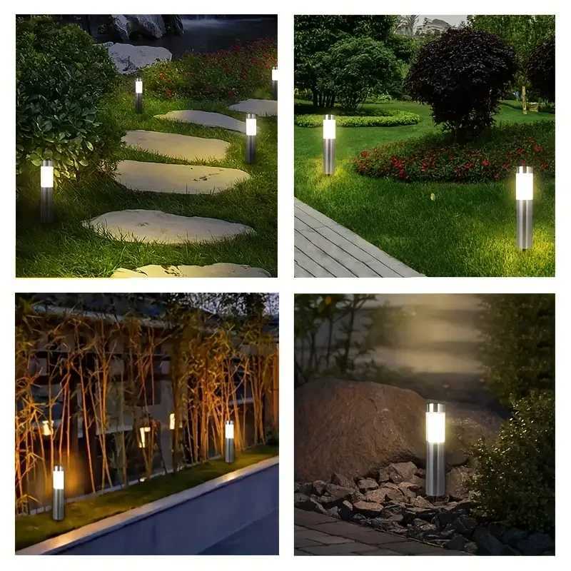 124PCS Solar LED Lawn Lights IP65 Waterproof Outdoor Courtyard Lights Suitable for Terrace Path Garden Landscape Lighting C250922