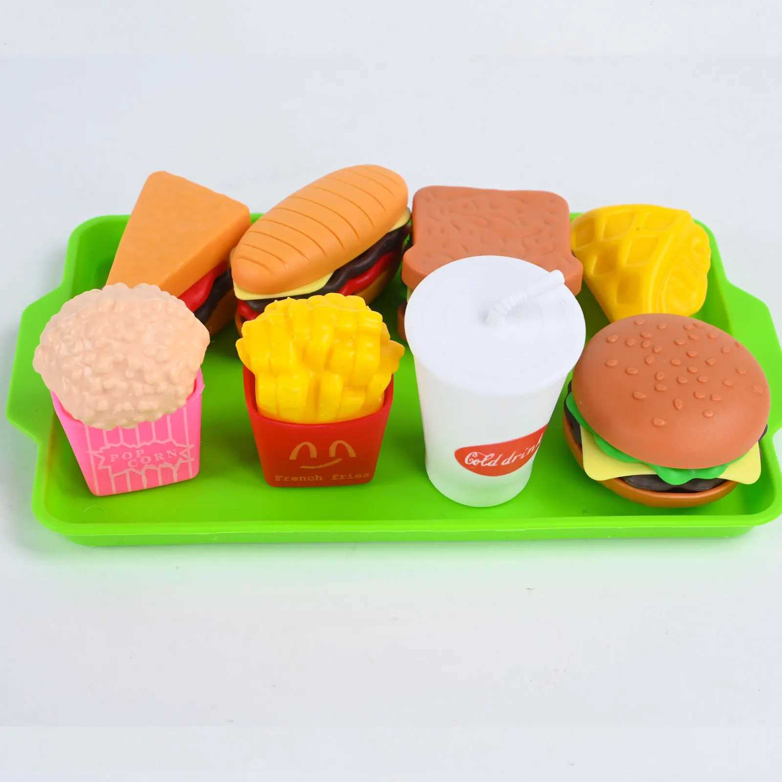 9Piece Set Of ChildrenS Hamburgers Simulated French Fries Sand Boys And Girls Playing House Kitchen Puzzle Toy C250922