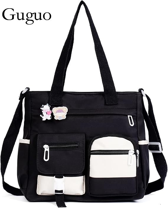 Guguo Designer Bag Large Capacity Canvas Bag Women, Crossbody, Luxury Bag Ins Style, Japanese Style, College Student, Shoulder Bag, Versatile, Artisti