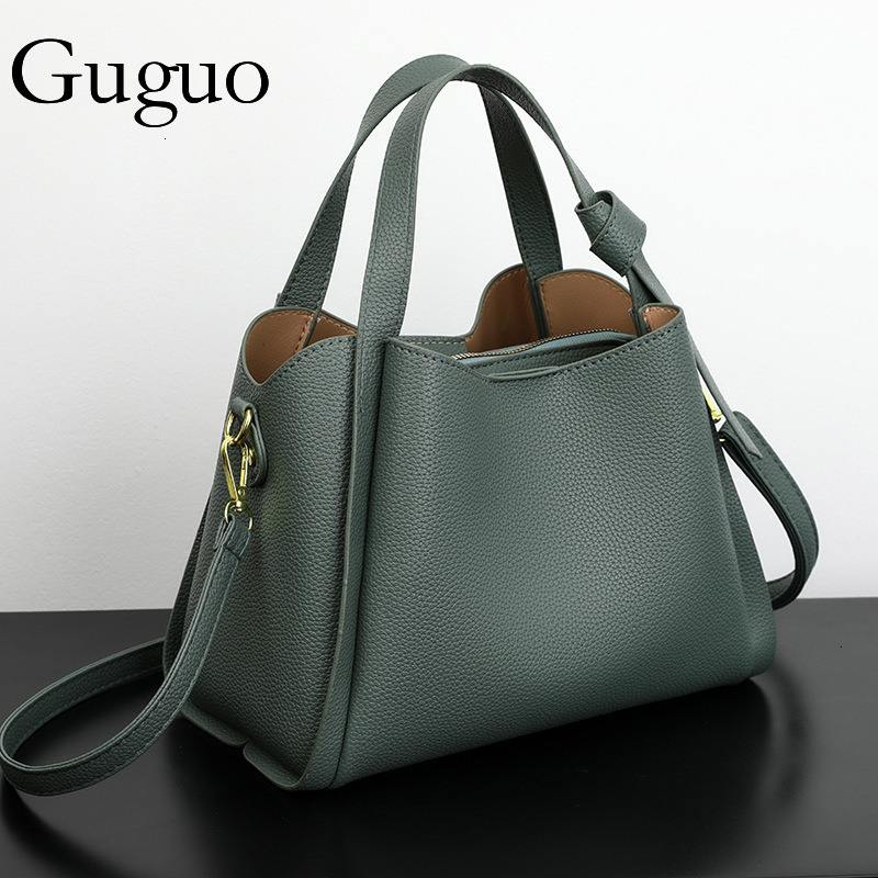 Guguo Designer Bag Soft Leather Women's Handbag Tote Bag Women 2025 Basket High-end Shoulder Bag Crossbody Elegant Luxury Bag Versatile Bucket Sh