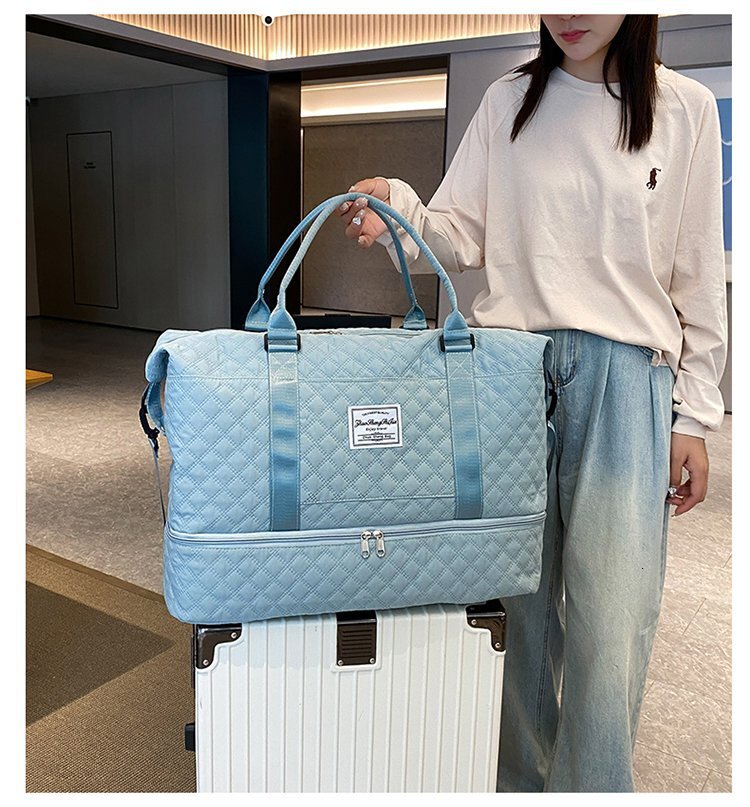 2025 Designer luxury travel bag can be set with a suitcase for business trips, short distance luggage bag, large capacity boarding handbag, yoga and f