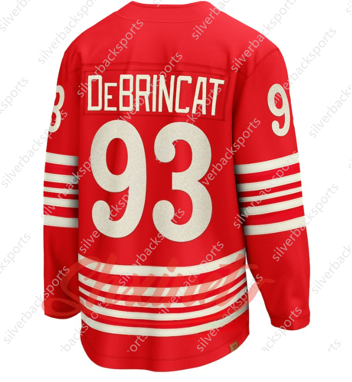 Personalized Custom 2025-26 Centennial Hockey Jersey Lucas Raymond Alex DeBrincat Patrick Kane Copp Moritz Seider Cam Talbot Marco Kasper