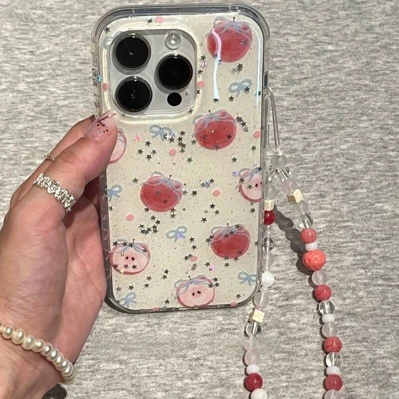 Bow Red Apple Suitable For Iphone 16 Max 15 14 13 Pro Protective Case