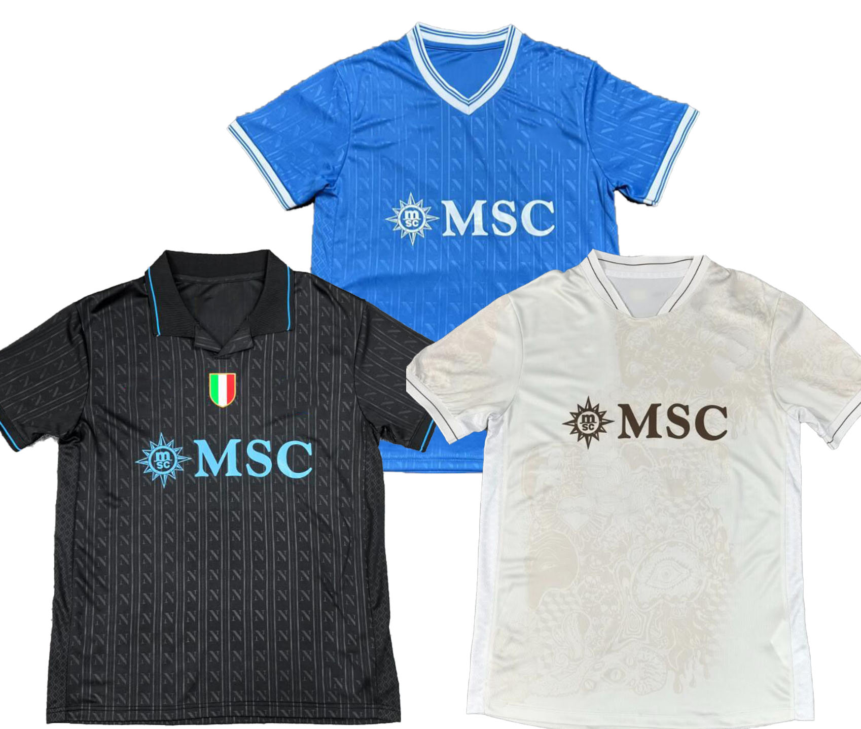 2025 Napoli home Customized Thai Quality Soccer jerseys local online store yakuda sports 9 Osimhen MARADONA 10 8 FABIAN 7 ELMAS Design Your Own football wear