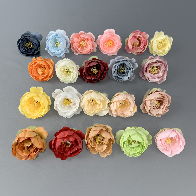 Artificial Peony Silk Flower Heads Fake Flower Wholesale for Wedding Bouquet Table Centerpieces Bridal Shower Home Decor Floral Arrangement Hair Ornaments