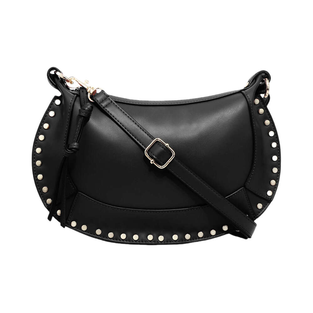 Designer Bags High-Quality Autumn Winter Classic series rivet zipper crossbody single-shoulder half-crescent bag for women.