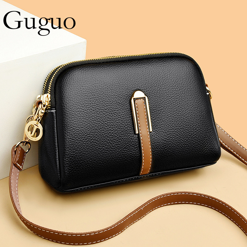 Guguo Designer Luxury Bag Bag Women's Bag 2025 New Spring Summer Shell Bag Korean Style Simple Shoulder Bag Coin Purse Textured Fashionable Cross