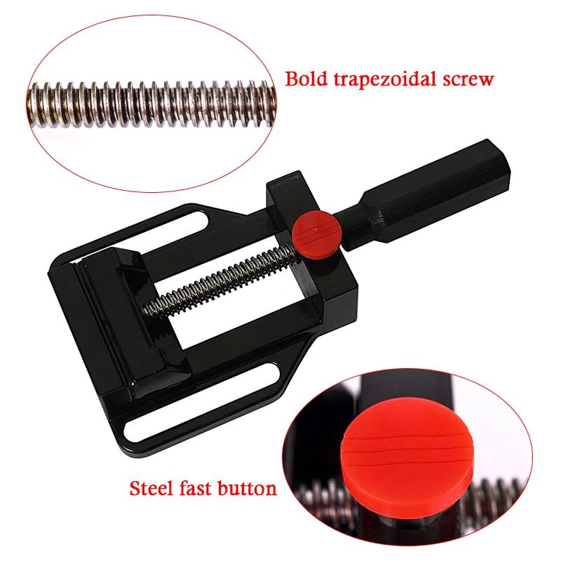 Flat Tongs Manumotive Screw Precision Parallel-jaw Vice Plain Jig QGG Full Aluminum 1pcs Drill Press Stand Kit Benchs Clamp