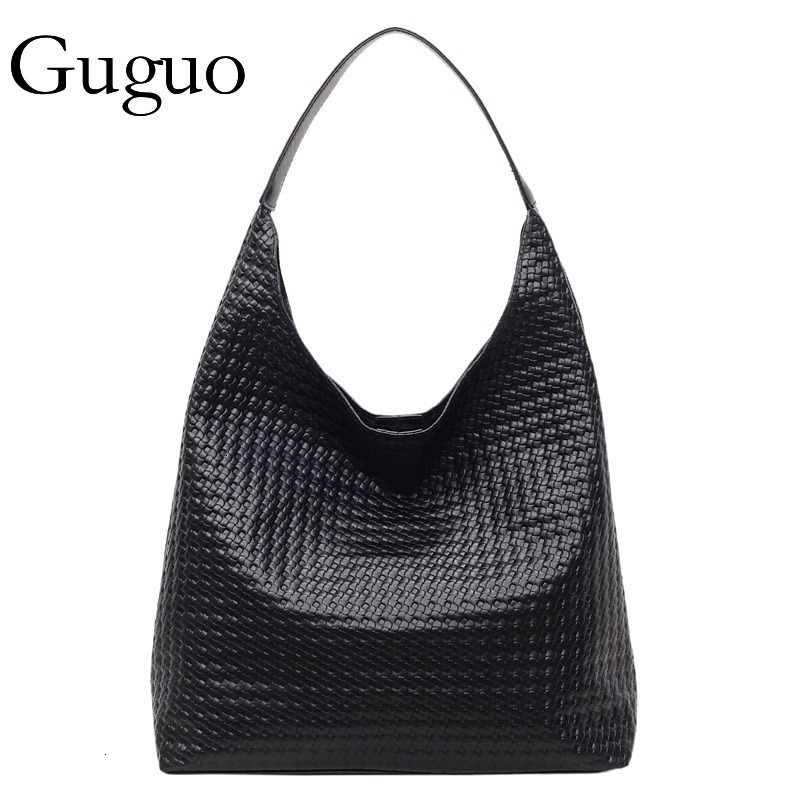 Guguo Designer Bag Vintage Large Capacity Bag Luxury Bag For Women 2025 Trendy Fashion New Simple Shoulder Bag Woven Pattern Casual Commuter Tote Bag