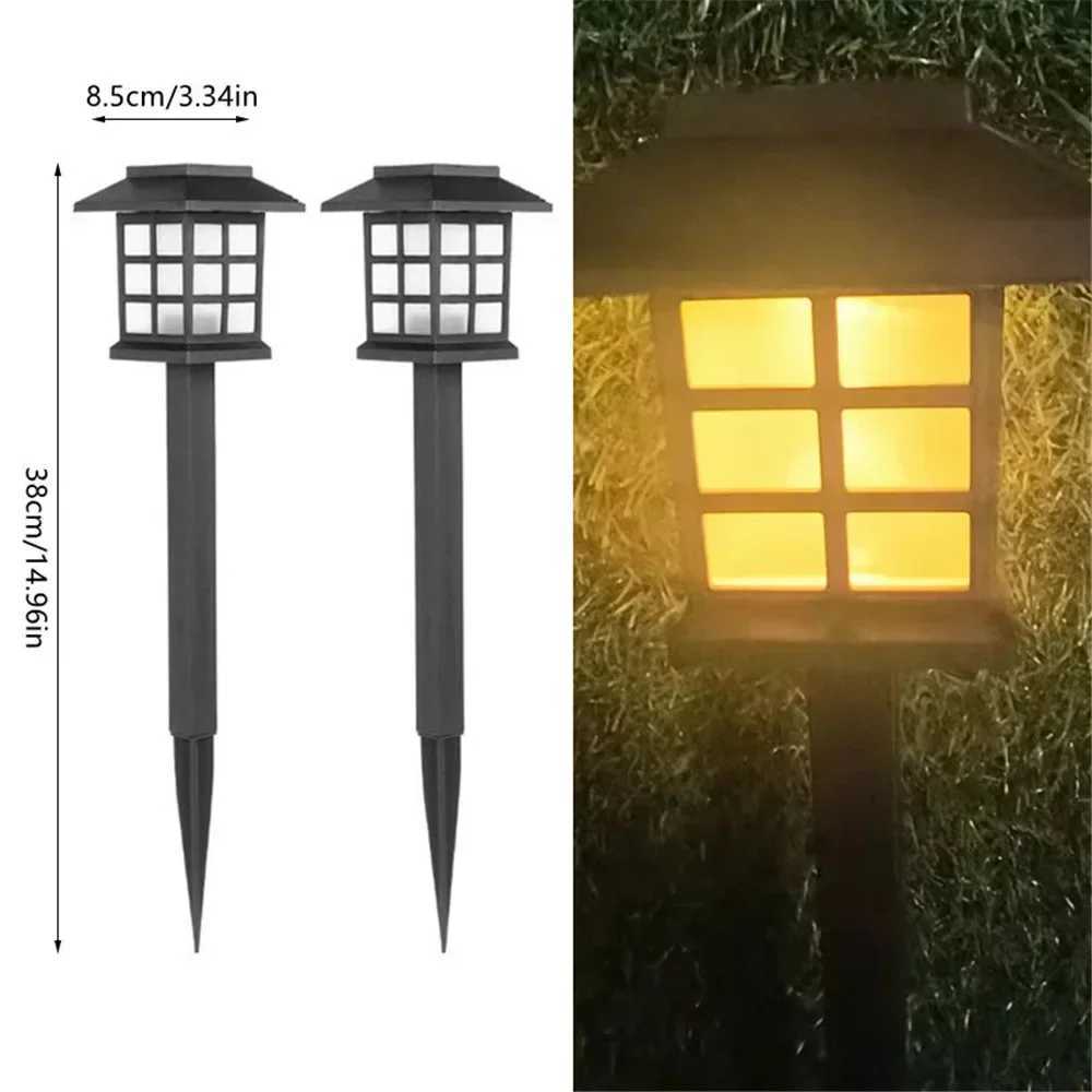 2Pcs Solar LED Pathway Lights Outdoor Walkway Garden Decor Street Lamp for Landscape Yard Patio Driveway Wedding Decor C250922