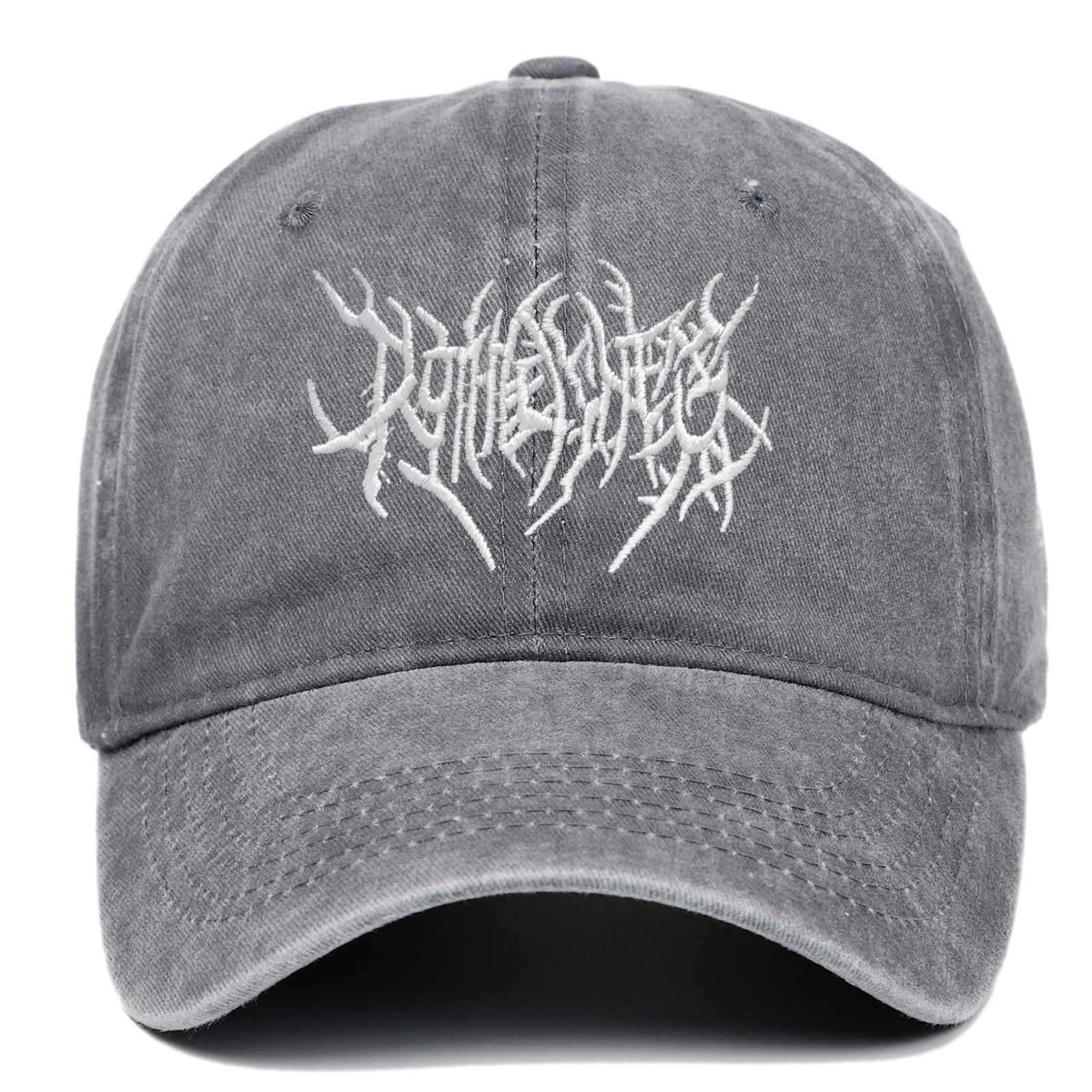 Unisex Retro Gothic Baseball Cap Crafted with Premium Fabric Water Themed Embroidered Unique Logo for Daily Wear