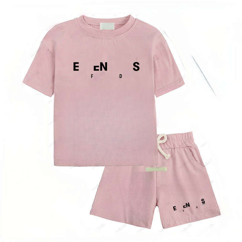 Kids Fashion T-shirts Boys Girls Clothes Baby Summer Shirts Shorts Two Piece Sets Children Outdoor Tracksuits Kid Toddler Tees Sportwear CXD