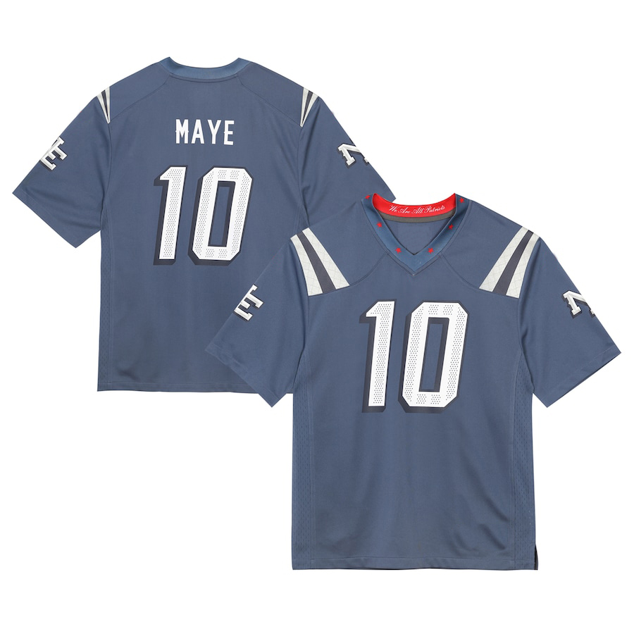 Custom Football Jersey 10 Drake Maye 32 TreVeyon Henderson 8 Stefon Diggs 0 Christian Gonzalez 12 Brady Mike Vrabel Men S-XXXL