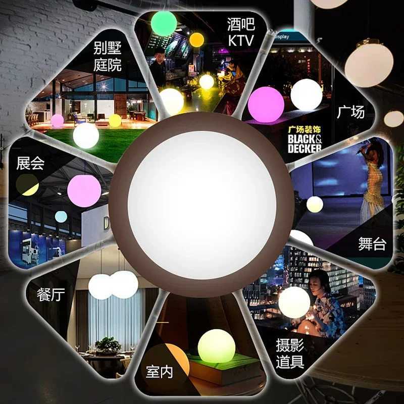 LED RGB Garden Ball Light Remote Control Outdoor Floor Street Lawn Lamp Swimming Pool Wedding Party Holiday Home Decoration Lamp C250922