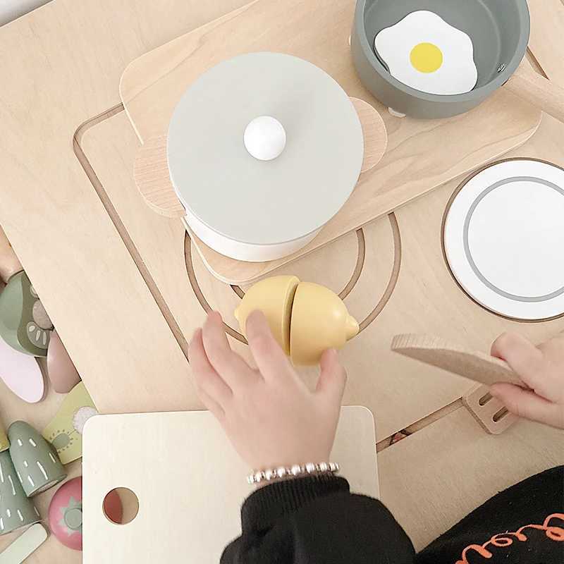 Kids Pretend Play House Toy Childrens House Kitchen Toys Fruits Toy Set Boys Girls Simulated Cooking Early Education C250922