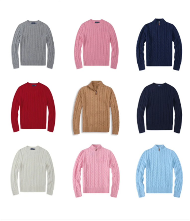 Cardigan Designer Mens Sweaters Wool Casual High Quality Pull Half Zip Women Hoodie Polo Jacket Winter Long Sleeve Sweater Pullover Size S-2XL