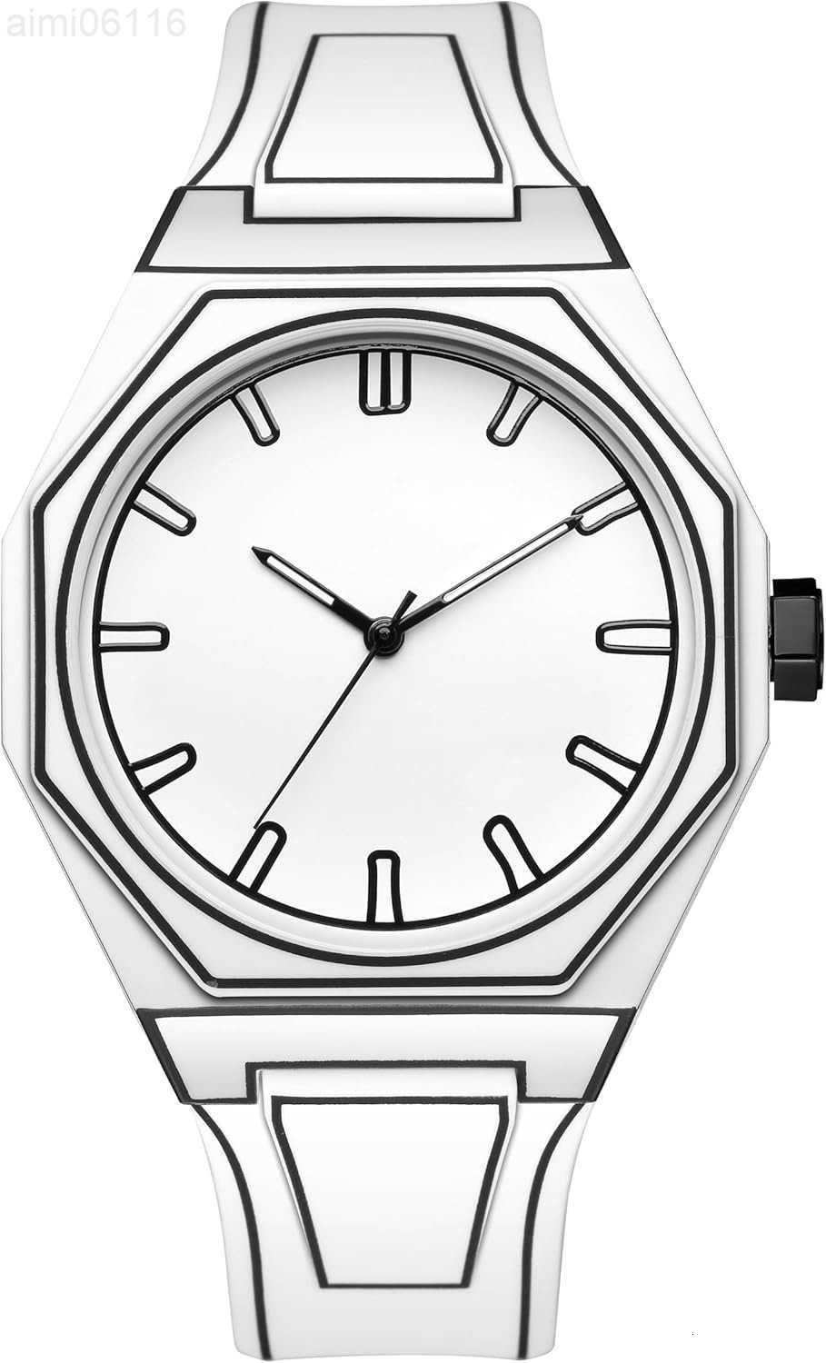 Sketch Watch Sports Fashion Quartz Minimalist Black and White Anime Series Watch Z250922